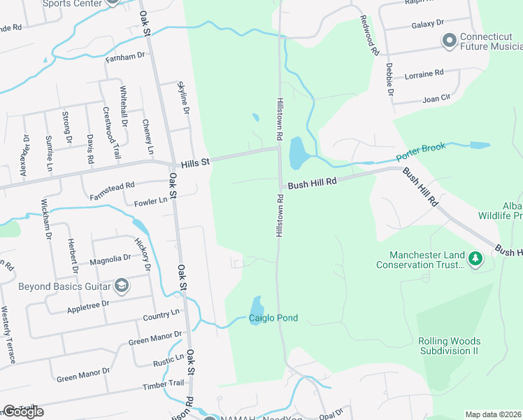 map of restaurants, bars, coffee shops, grocery stores, and more near 742 Hillstown Road in Manchester
