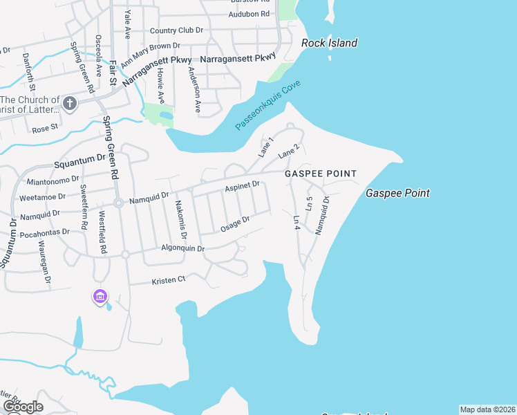 map of restaurants, bars, coffee shops, grocery stores, and more near 40 Shadbush Road in Warwick