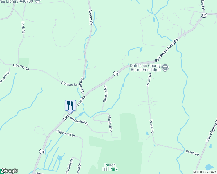 map of restaurants, bars, coffee shops, grocery stores, and more near 546 Salt Point Turnpike in Poughkeepsie