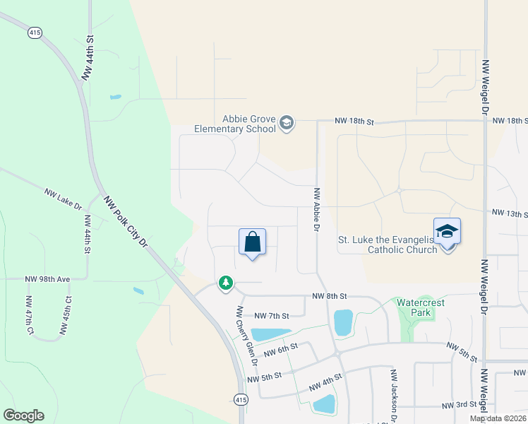 map of restaurants, bars, coffee shops, grocery stores, and more near 5202 Northwest 12th Street in Ankeny