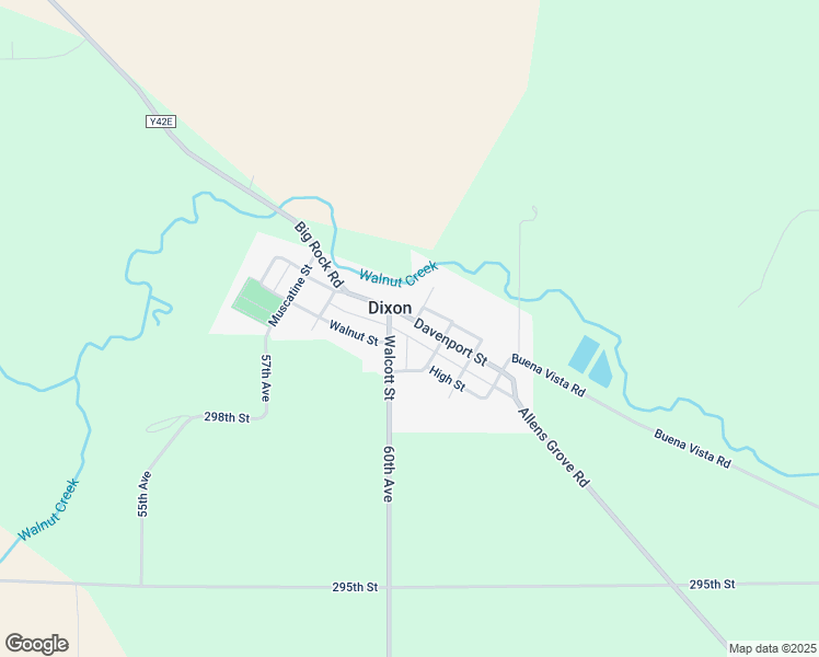 map of restaurants, bars, coffee shops, grocery stores, and more near 501 Davenport Street in Dixon