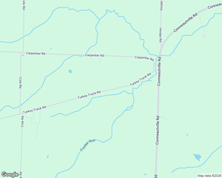 map of restaurants, bars, coffee shops, grocery stores, and more near Turkey Track Road in Conneautville