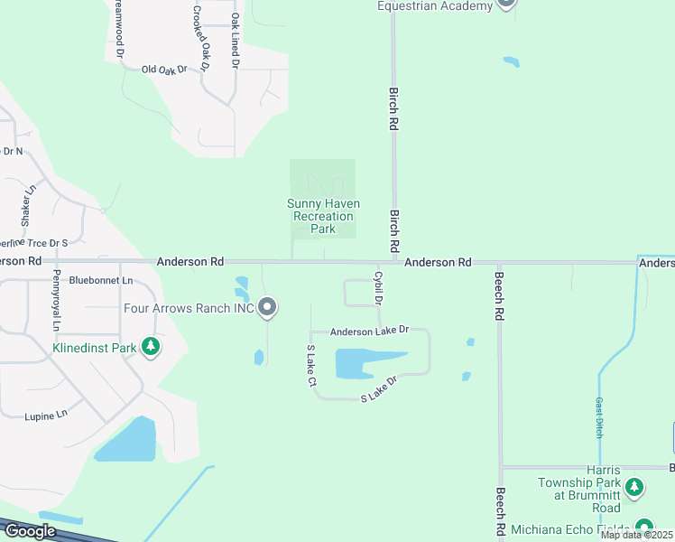 map of restaurants, bars, coffee shops, grocery stores, and more near 51801-51899 Nicole Drive West in Granger