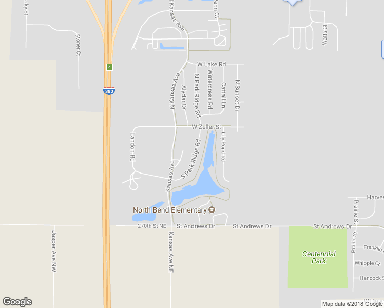 map of restaurants, bars, coffee shops, grocery stores, and more near 137 South Park Ridge Road in North Liberty