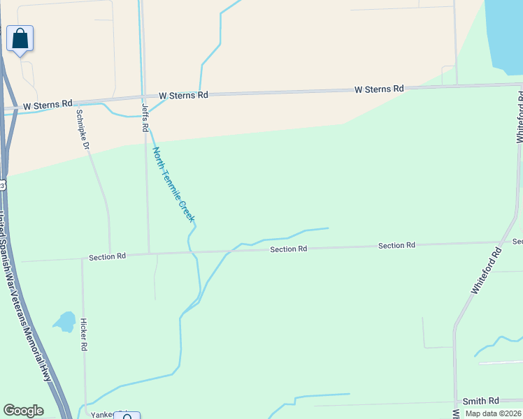 map of restaurants, bars, coffee shops, grocery stores, and more near 5576 Section Road in Ottawa Lake
