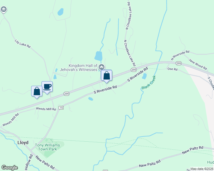 map of restaurants, bars, coffee shops, grocery stores, and more near 202 S Riverside Rd in Highland