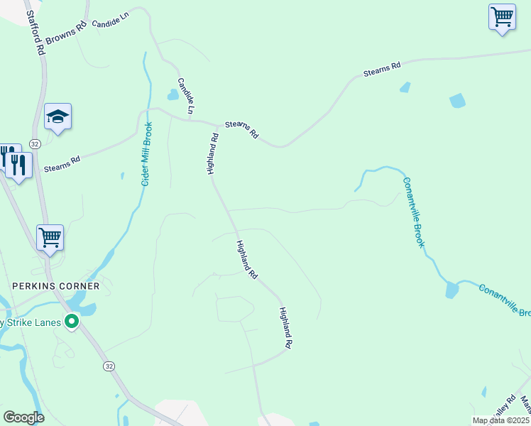 map of restaurants, bars, coffee shops, grocery stores, and more near 15 Stone Ridge Lane in Mansfield