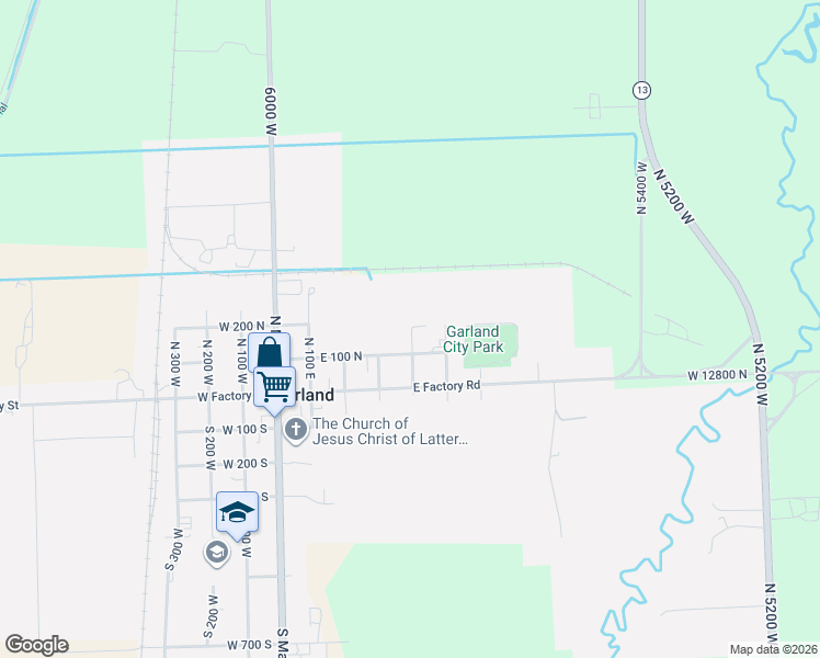 map of restaurants, bars, coffee shops, grocery stores, and more near 169 North 400 East in Garland