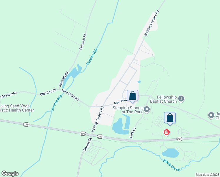 map of restaurants, bars, coffee shops, grocery stores, and more near 643 N Elting Corners Rd in Highland