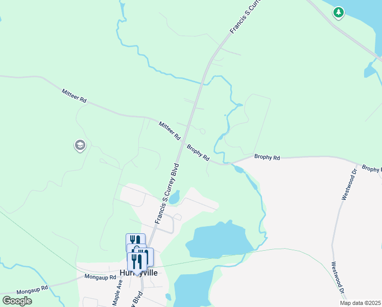 map of restaurants, bars, coffee shops, grocery stores, and more near 9 Brophy Road in Hurleyville