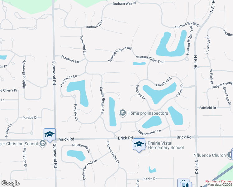 map of restaurants, bars, coffee shops, grocery stores, and more near 15547 Cold Spring Court in Granger