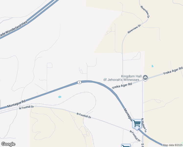 map of restaurants, bars, coffee shops, grocery stores, and more near 1102 Quarry Court in Yreka