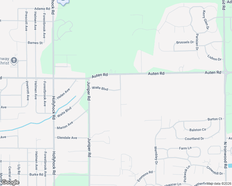 map of restaurants, bars, coffee shops, grocery stores, and more near 18800 Waite Boulevard in South Bend