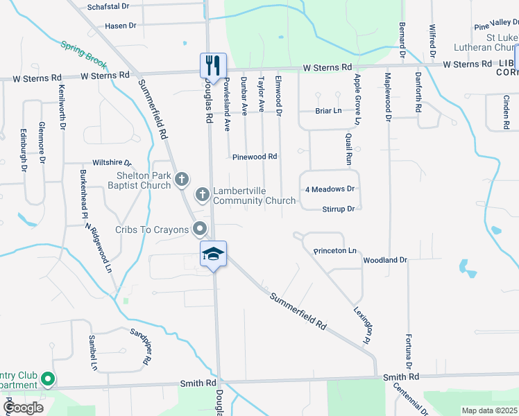 map of restaurants, bars, coffee shops, grocery stores, and more near 2321 Oakdale Avenue in Temperance