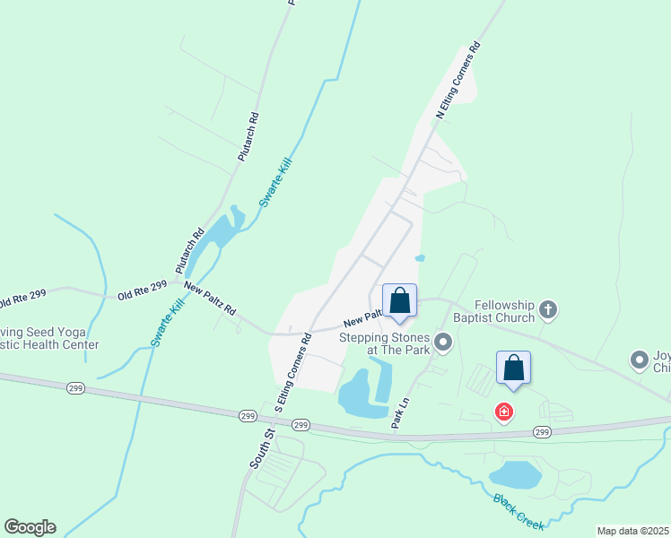 map of restaurants, bars, coffee shops, grocery stores, and more near 643 N Elting Corners Rd in Highland