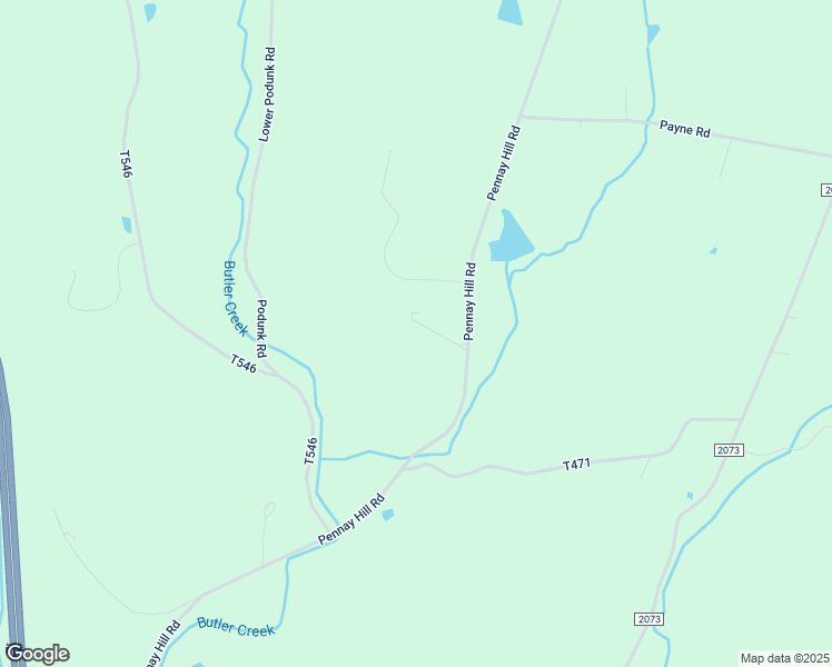 map of restaurants, bars, coffee shops, grocery stores, and more near Penney Hill Road in Kingsley