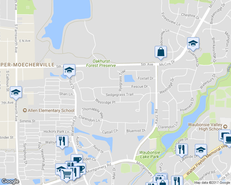 map of restaurants, bars, coffee shops, grocery stores, and more near 1896 Sedgegrass Trail in Aurora