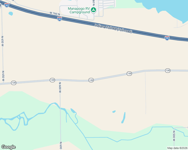 map of restaurants, bars, coffee shops, grocery stores, and more near 5710 West 120 in Angola