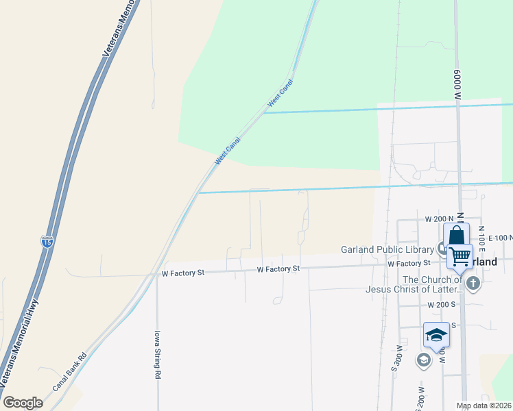 map of restaurants, bars, coffee shops, grocery stores, and more near 287 North 900 West in Garland