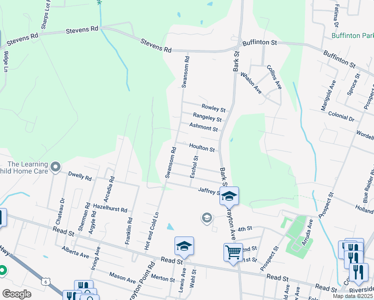 map of restaurants, bars, coffee shops, grocery stores, and more near 99 Swansom Road in Swansea