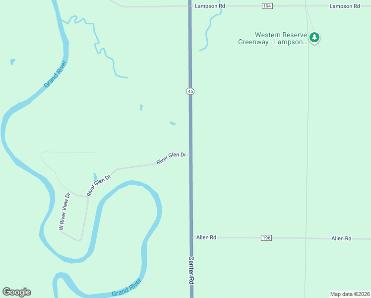 map of restaurants, bars, coffee shops, grocery stores, and more near 729 Ohio 45 in Austinburg