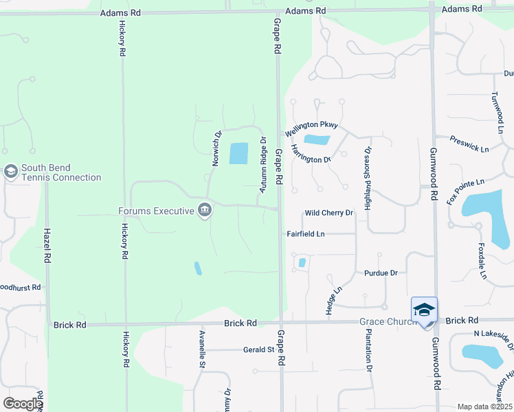 map of restaurants, bars, coffee shops, grocery stores, and more near 16560 Woodland Hills Drive in Granger
