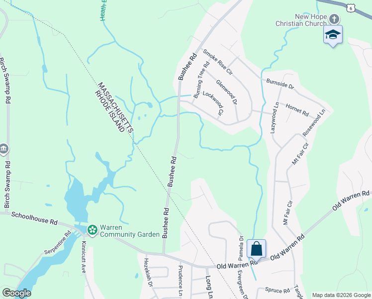 map of restaurants, bars, coffee shops, grocery stores, and more near 346 Bushee Road in Swansea