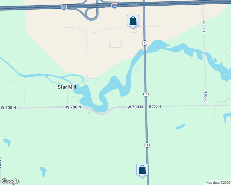 map of restaurants, bars, coffee shops, grocery stores, and more near 7075 North 020 West in Howe