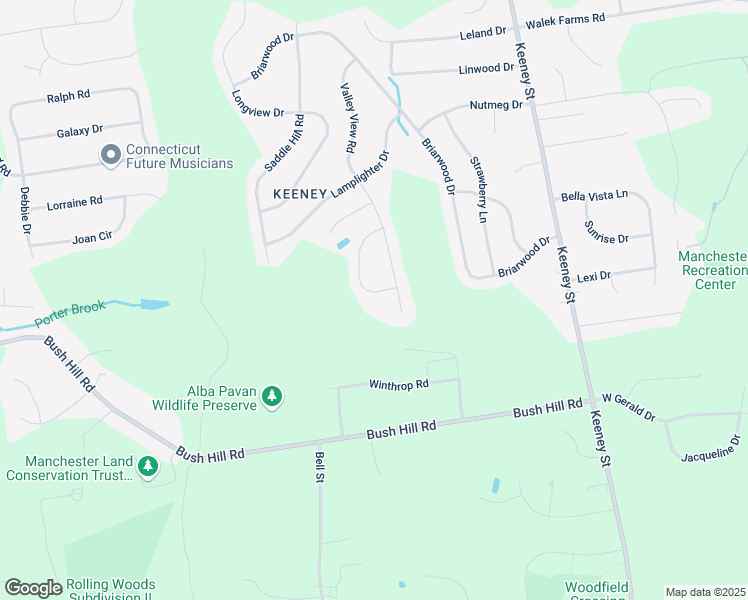 map of restaurants, bars, coffee shops, grocery stores, and more near 81 Ledgecrest Terrace in Manchester