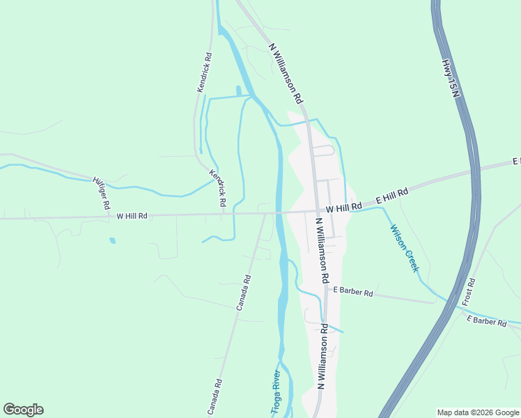 map of restaurants, bars, coffee shops, grocery stores, and more near State Rd in Tioga