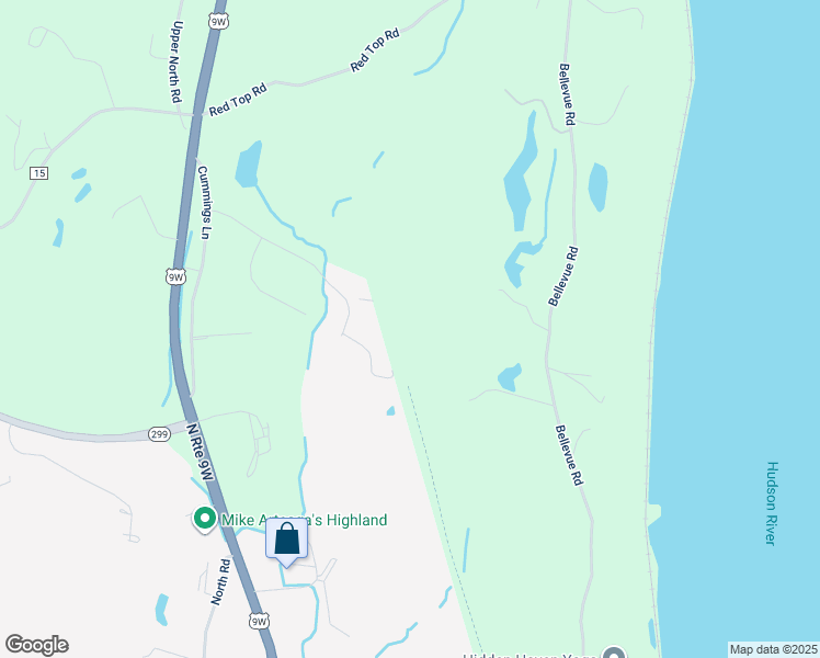 map of restaurants, bars, coffee shops, grocery stores, and more near 18 Tricia Boulevard in Highland