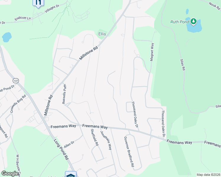 map of restaurants, bars, coffee shops, grocery stores, and more near 181 Quasons Path in Brewster