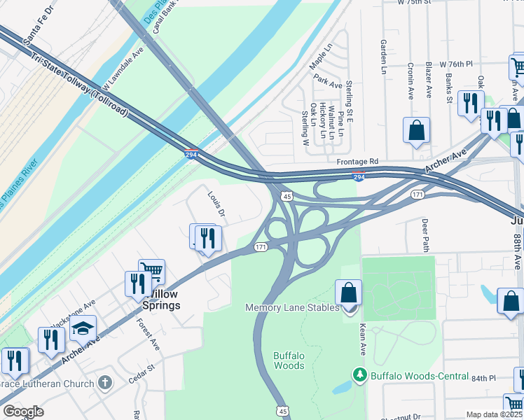 213 Rust Trail, Willow Springs IL Walk Score
