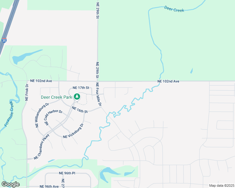 map of restaurants, bars, coffee shops, grocery stores, and more near 1615 Northeast Meadow Court in Ankeny