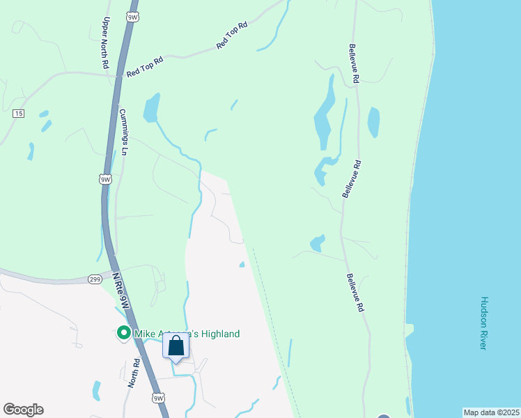 map of restaurants, bars, coffee shops, grocery stores, and more near 18 Tricia Boulevard in Highland