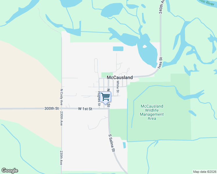 map of restaurants, bars, coffee shops, grocery stores, and more near 101 West Bennet Street in McCausland
