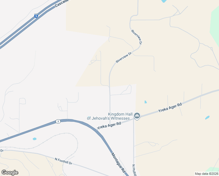 map of restaurants, bars, coffee shops, grocery stores, and more near 1110 Hill-Cummins Lane in Yreka