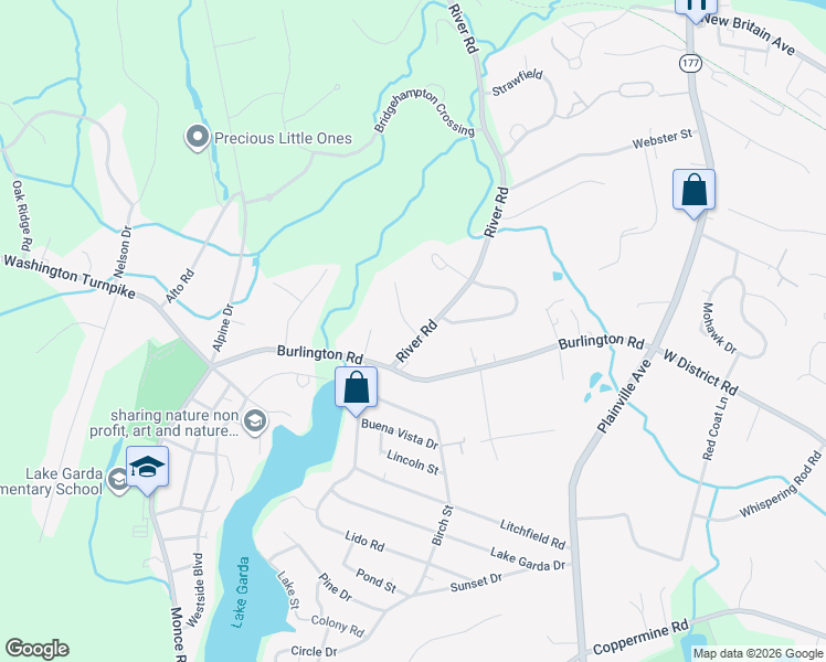 map of restaurants, bars, coffee shops, grocery stores, and more near 15 Hemlock Notch Street in Farmington