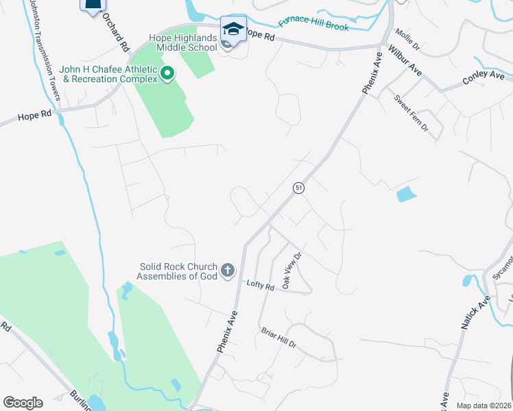 map of restaurants, bars, coffee shops, grocery stores, and more near 23 Cardinal Road in Cranston