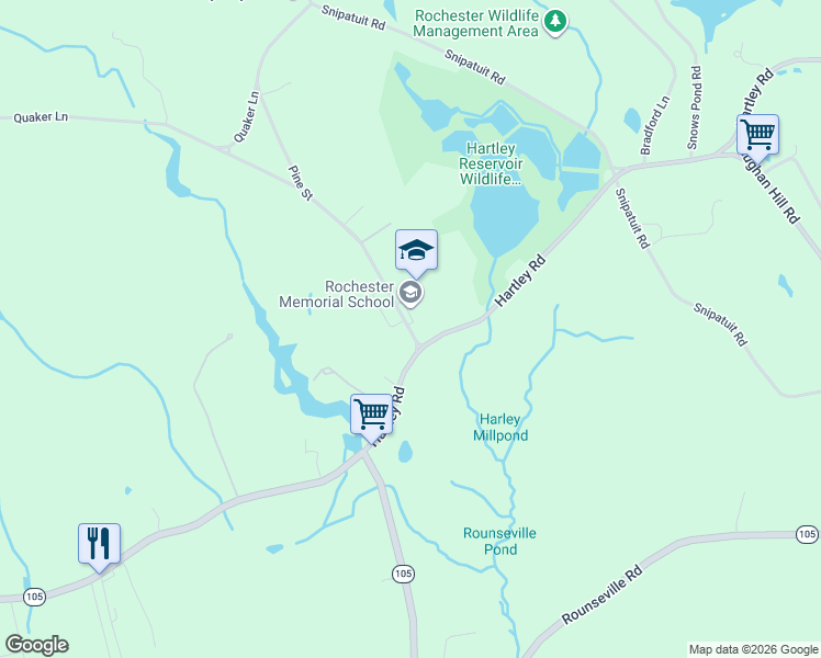map of restaurants, bars, coffee shops, grocery stores, and more near 16 Pine Street in Rochester