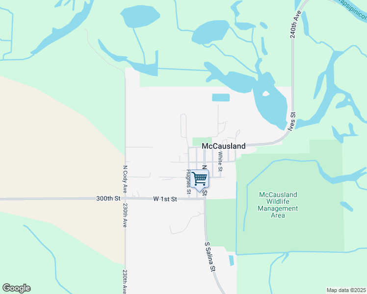 map of restaurants, bars, coffee shops, grocery stores, and more near in McCausland