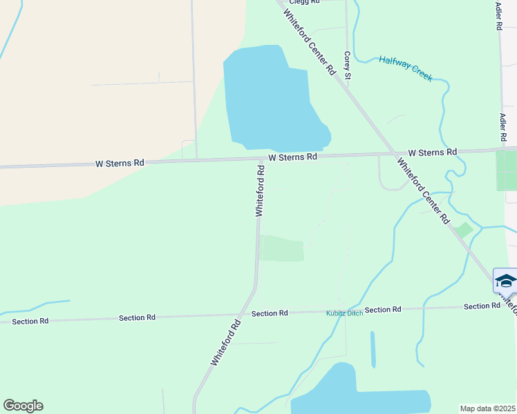 map of restaurants, bars, coffee shops, grocery stores, and more near 7326 Whiteford Road in Ottawa Lake