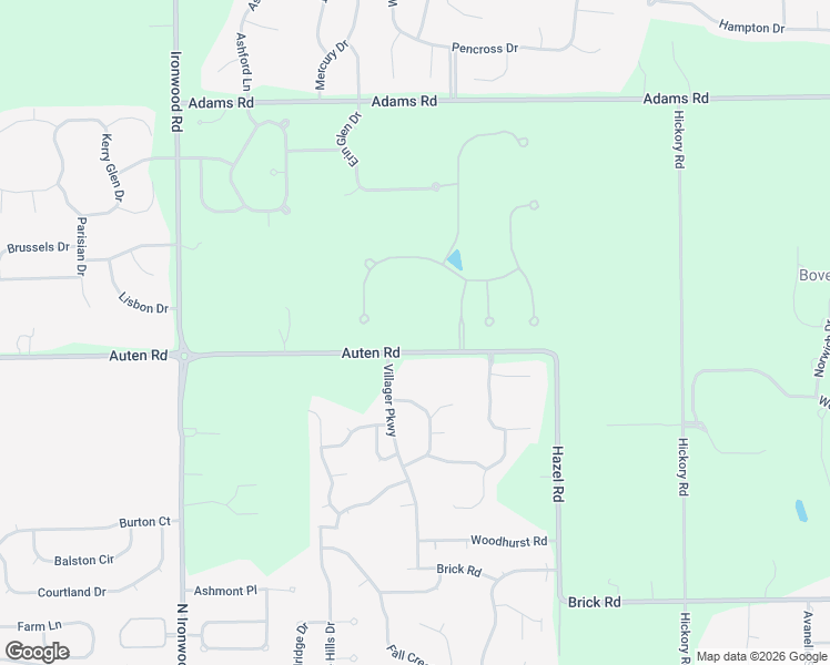map of restaurants, bars, coffee shops, grocery stores, and more near 17525 Auten Road in Granger