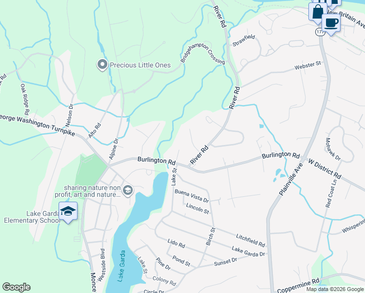 map of restaurants, bars, coffee shops, grocery stores, and more near 15 Hemlock Notch Street in Farmington