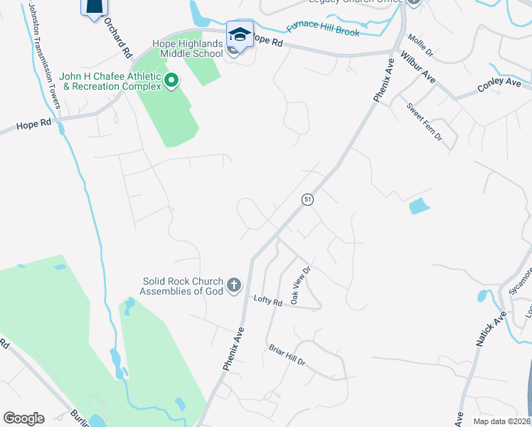 map of restaurants, bars, coffee shops, grocery stores, and more near 23 Cardinal Road in Cranston