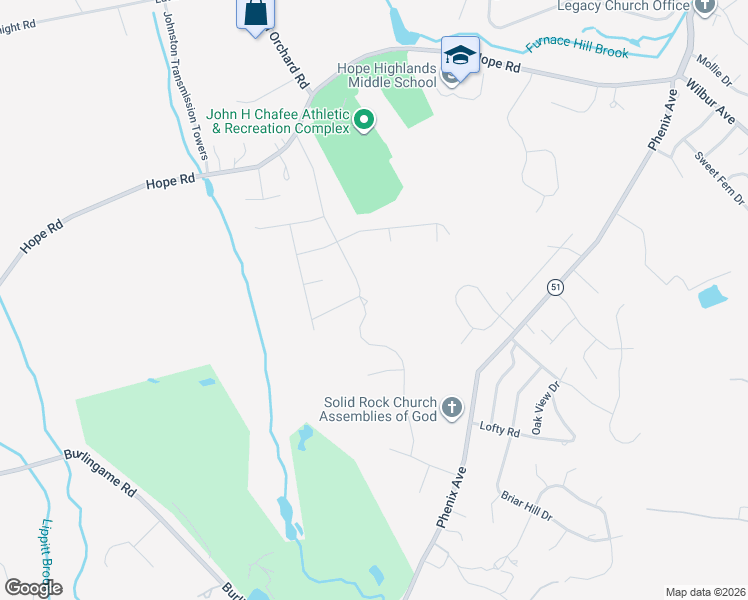 map of restaurants, bars, coffee shops, grocery stores, and more near 142 Mystery Farms Road in Cranston