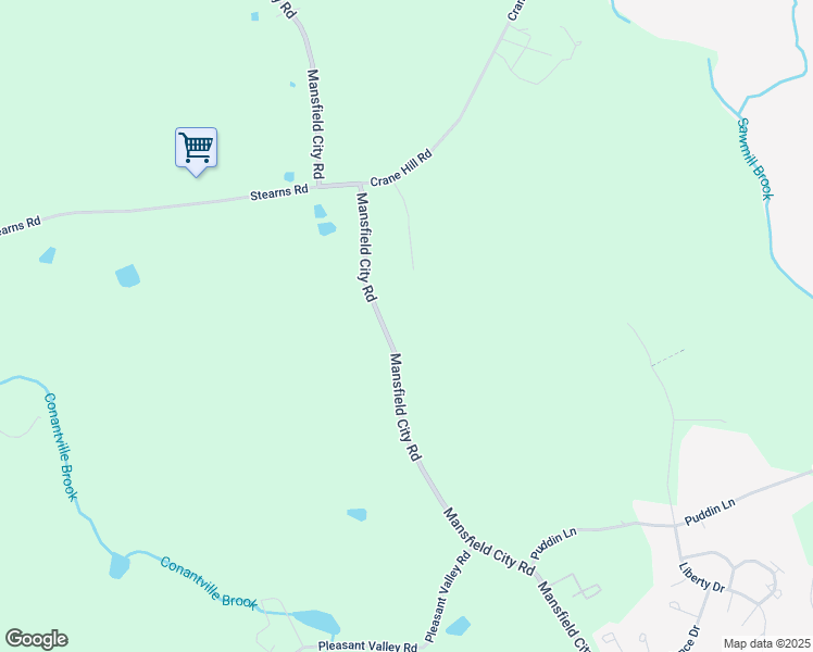 map of restaurants, bars, coffee shops, grocery stores, and more near 290 Mansfield City Road in Mansfield