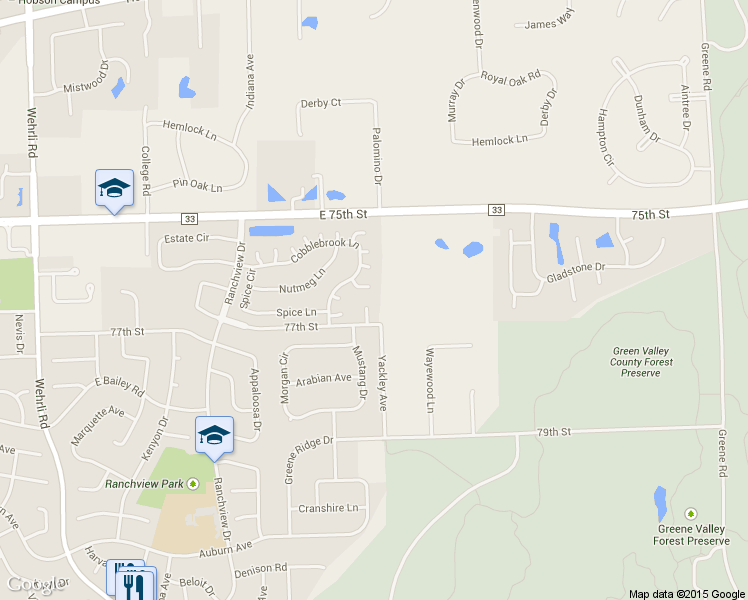map of restaurants, bars, coffee shops, grocery stores, and more near 1404 Hatchwood Court in Naperville
