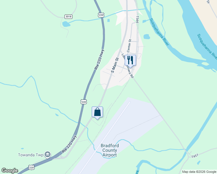 map of restaurants, bars, coffee shops, grocery stores, and more near 1051 South Main Street in Athens