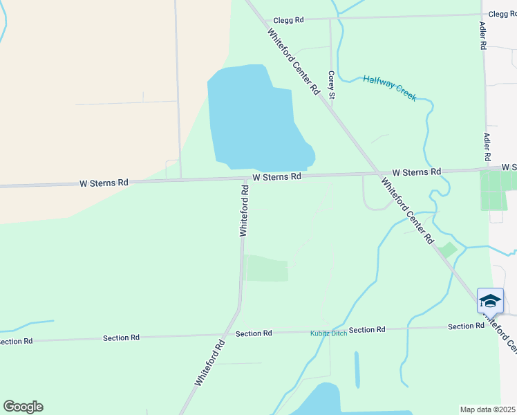 map of restaurants, bars, coffee shops, grocery stores, and more near 7326 Whiteford Road in Ottawa Lake